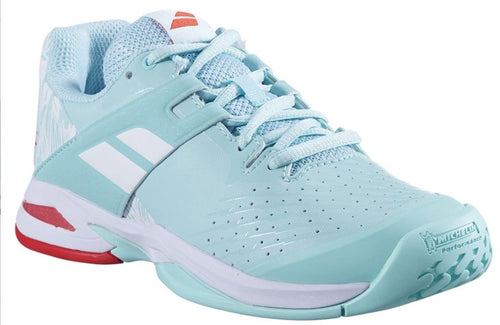 Babolat Junior Girls Propulse All Court Tennis Shoes Yucca/White (US Girls Size 5)