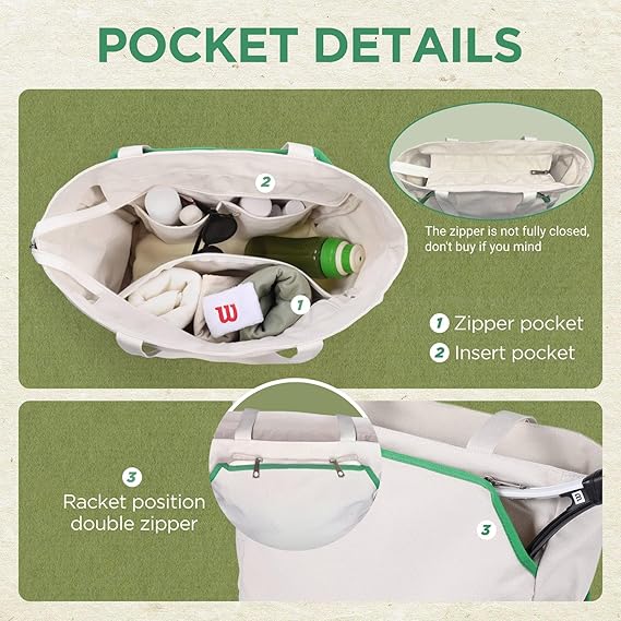 Padel-Schlägertasche — Sporttasche aus Segeltuch